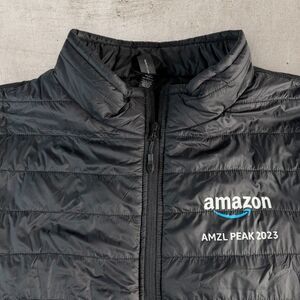 Amazon Full Zip Puffer Mens 3XL Black Warehouse Flex Employee Work AMZL Peak